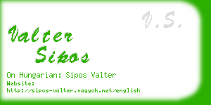 valter sipos business card